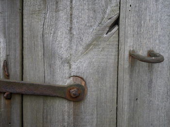 Close-up of wooden door