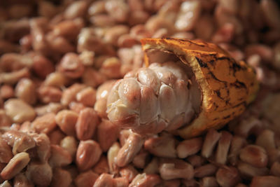 Full frame shot of chopped coffee beans