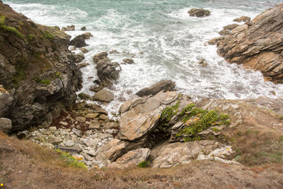 Rocks on sea shore