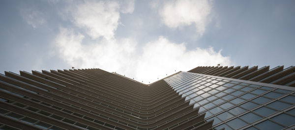 Low angle view of roof against sky