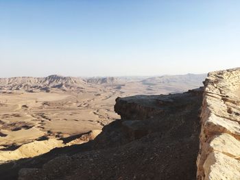 Scenic view of mountains against clear sky