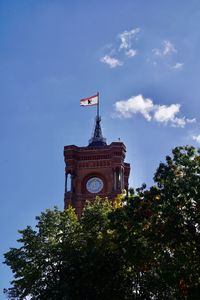 Low angle view of historical building against sky