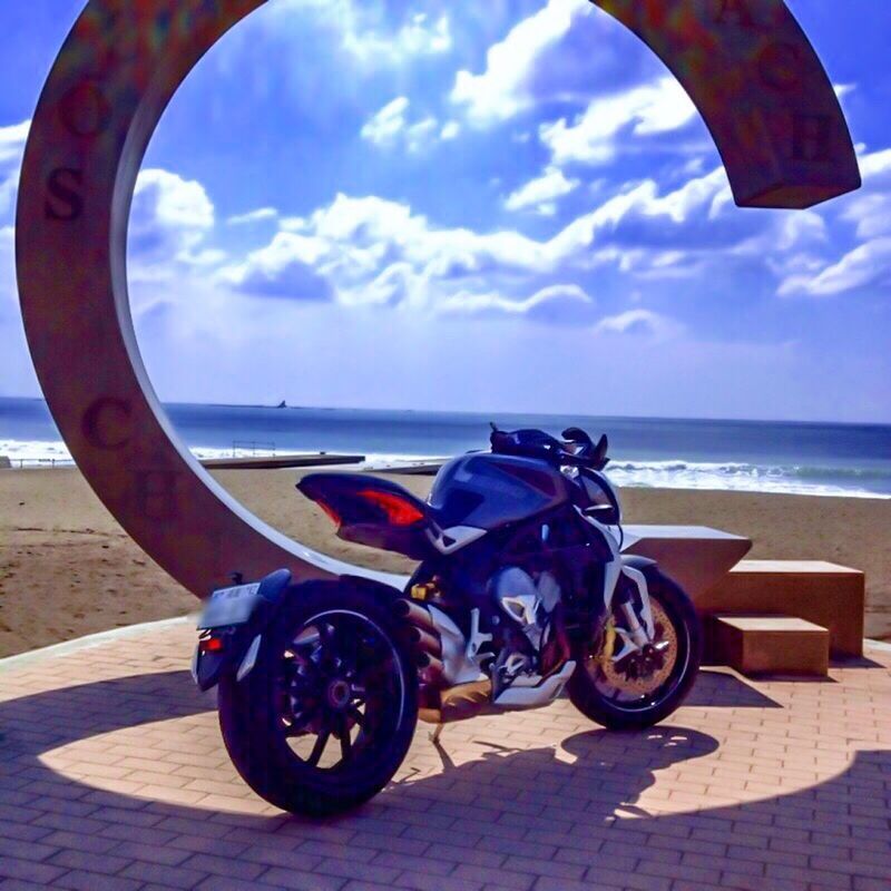 MOTORCYCLE ON BEACH