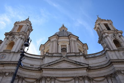 Low angle view of temple against sky