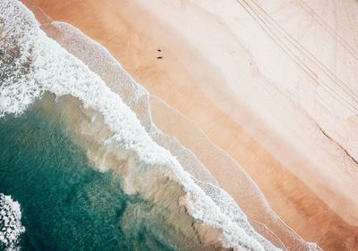 High angle view of beach