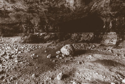 Rock formation in cave