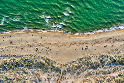 High angle view of beach