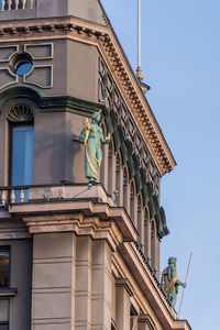 Low angle view of building against clear sky