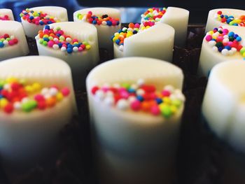 Close-up of cupcakes on table