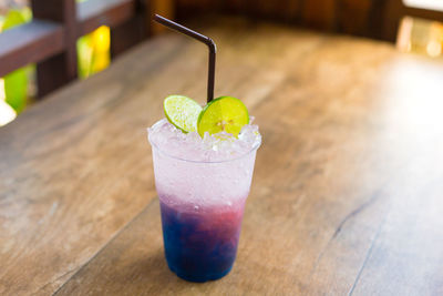 Close-up of drink on table