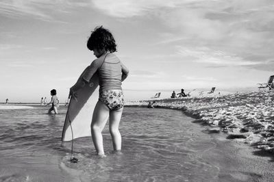 People enjoying at beach