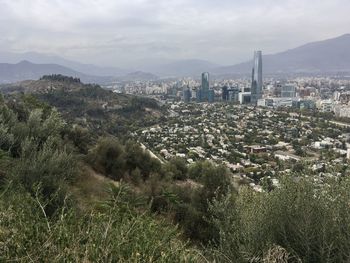 Aerial view of buildings in city