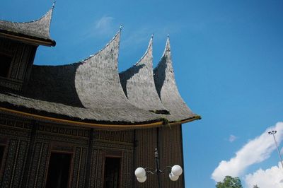 Low angle view of building against sky