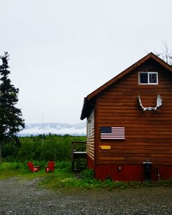 Houses on field