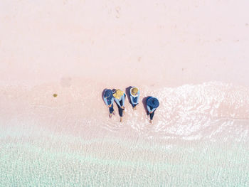 People enjoying in sea