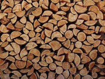 Full frame shot of logs