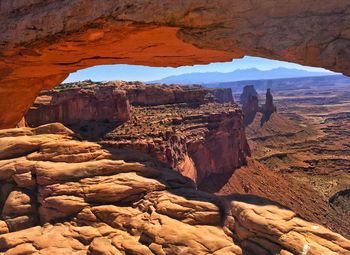 Scenic view of rock formations