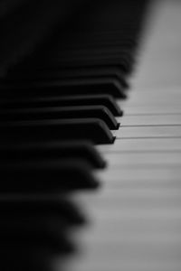Close-up of piano keys