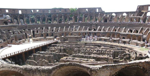 Low angle view of old ruin