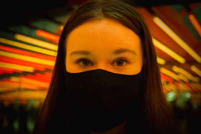 Close-up portrait of young woman