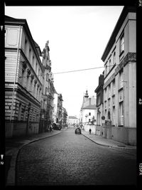 View of buildings along road