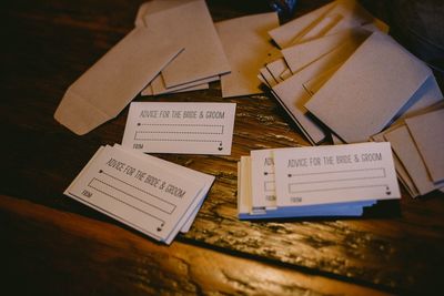 Close-up of open book