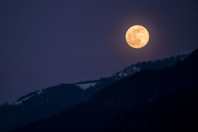 Scenic view of moon in sky at night