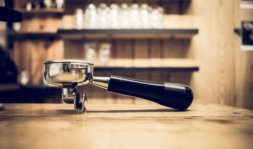 Close-up of coffee on table