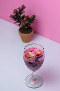 Close-up of drink on table