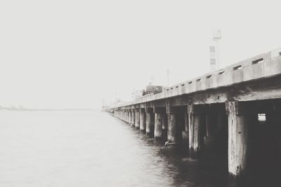 Full frame shot of bridge over water against clear sky