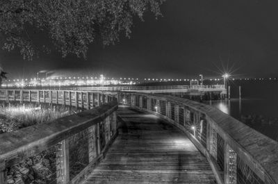 Footbridge at night