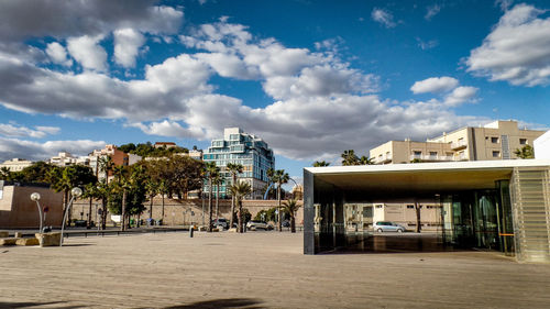 Buildings against blue sky