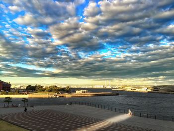 Cloudy sky over city