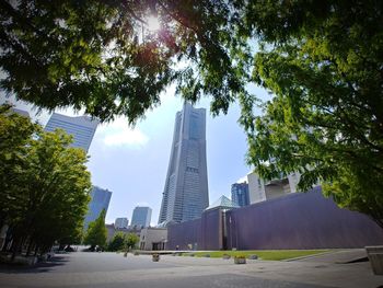 Low angle view of buildings against sky