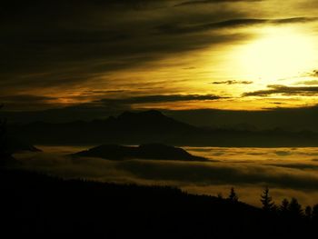 Sunset over landscape