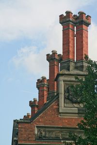 Low angle view of built structure against sky