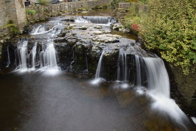 Scenic view of waterfall