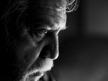 Close-up of man looking away