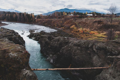 Scenic view of river against sky