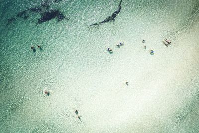 High angle view of beach