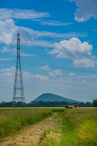 Scenic view of land against sky