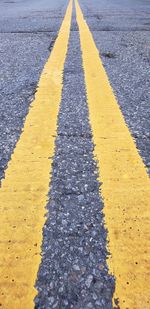 High angle view of zebra crossing on road