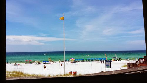 People enjoying at beach