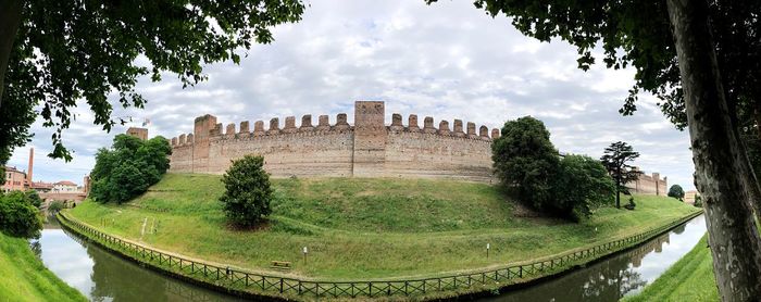 Panoramic view of lake against sky