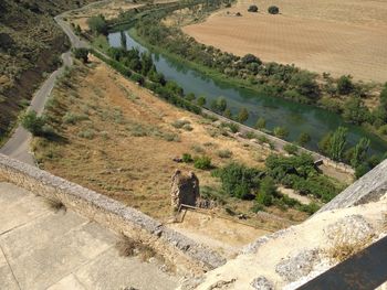 High angle view of a landscape