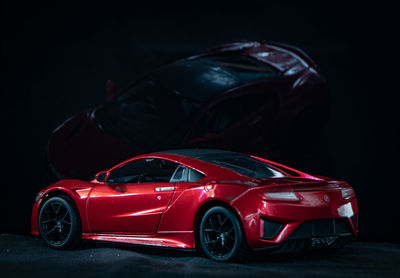 Close-up of toy car