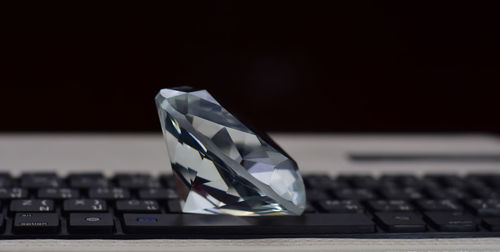 Close-up of laptop on table