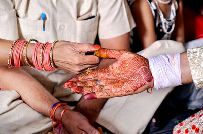 The hindu wedding ceremony. details of traditional indian wedding