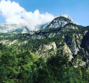 Scenic view of rocky mountains against sky