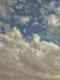 Low angle view of clouds in sky